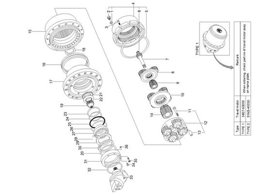 VOE14604652 ZTAJ-00013 স্ক্রু খননকারী যন্ত্রাংশ ভলভো EC460B